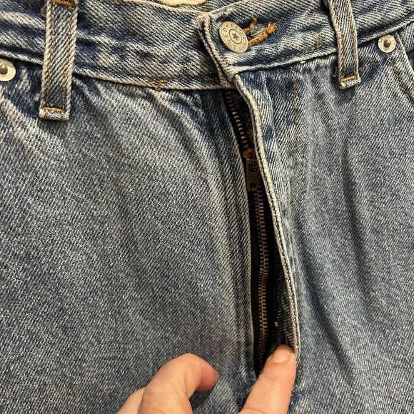 VTG Faded Glory Womens Jean Shorts Blue Pockets Light‎ Wash High Rise Denim 12 - Picture 3 of 6